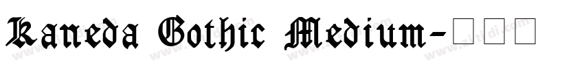 Kaneda Gothic Medium字体转换 Kaneda Gothic Medium字体转换